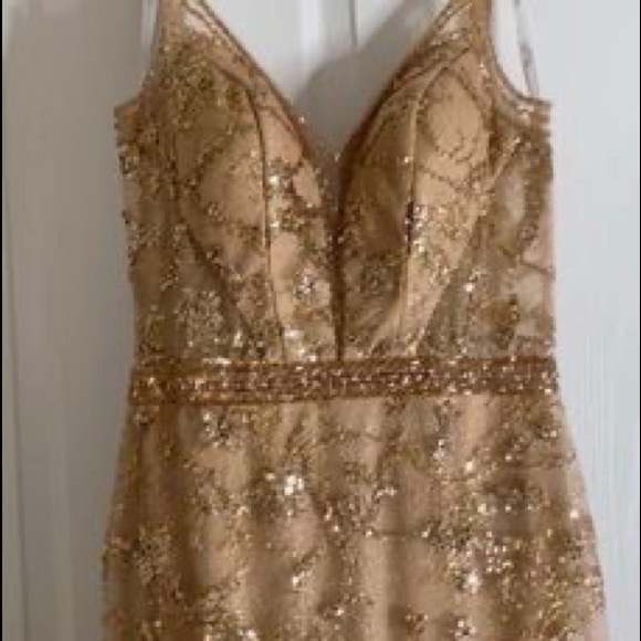Gold Mermaid Dress - Picture 1 of 2